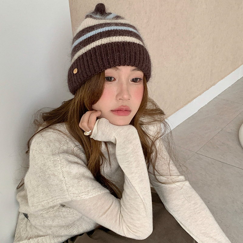 Cute Striped Cuffed Pointed To - đánh giá và giá Beanie Cuffed Knit