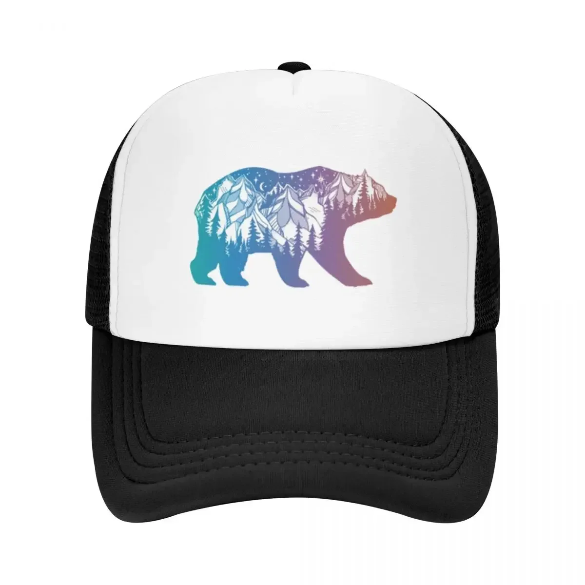 California Bear With Mountains - đánh giá và giá Trucker Cap Mesh