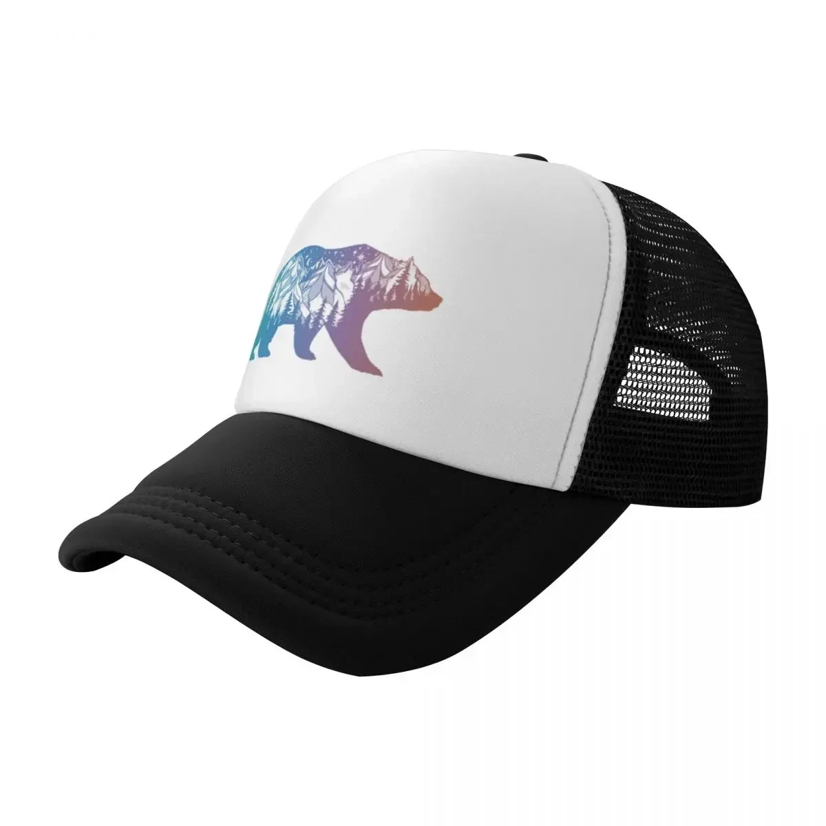California Bear With Mountains - đánh giá và giá Trucker Cap Mesh