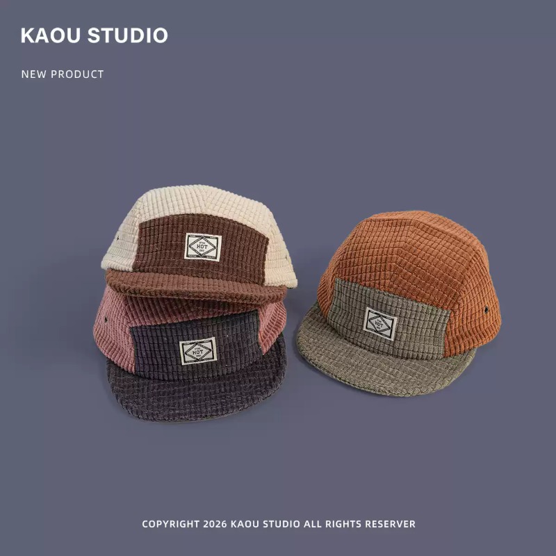 Color Block Patchwork Corduroy - đánh giá và giá Corduroy Cap 5 Panel